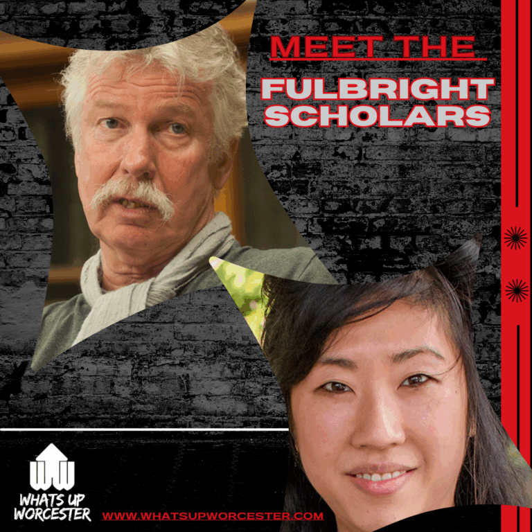 a man and woman on a black background