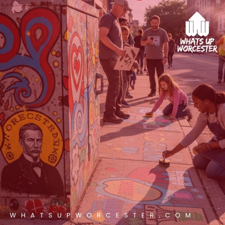 Paint or Potholes? Worcester's Sidewalk & Utility-Box Art Is Sparking a Bigger Question