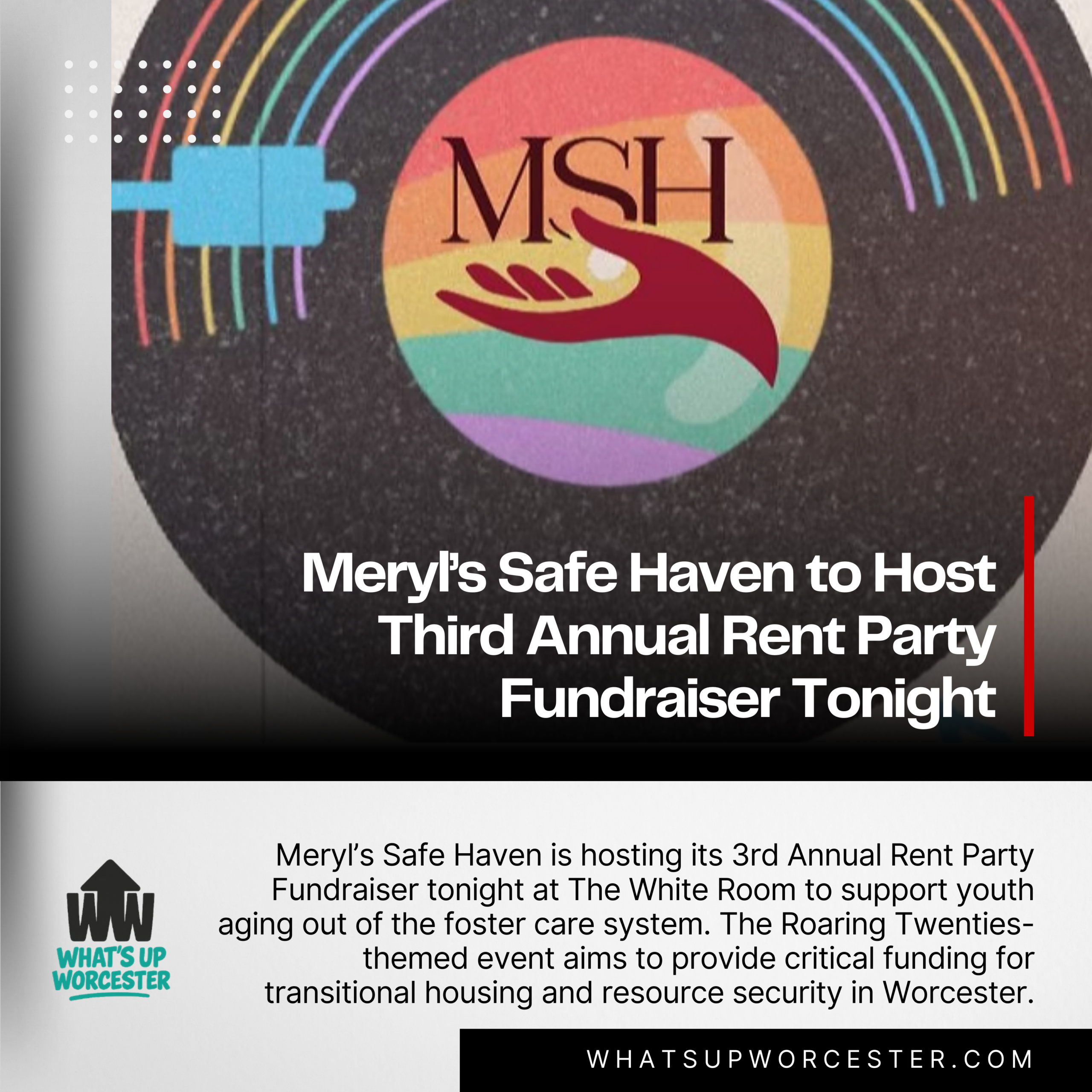 Blue Colorful Shapes and Scribbles Financial Emergencies Fundraising Instagram Post